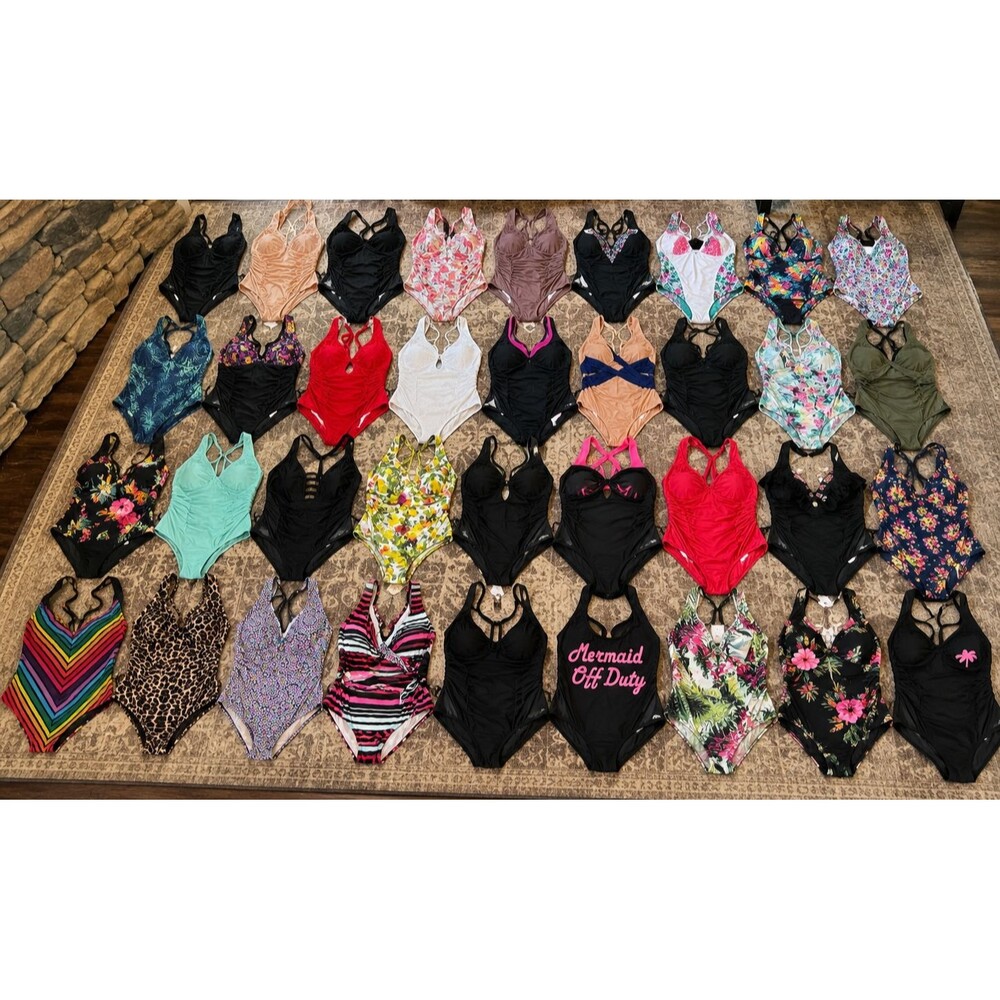 Reseller Lot of 36 Premium Women's One-Piece Swimsuits Size M | ASOS, Ted Baker